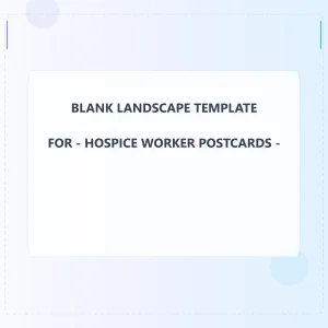 Hospice Worker Blank Front 8x8 Landscape
