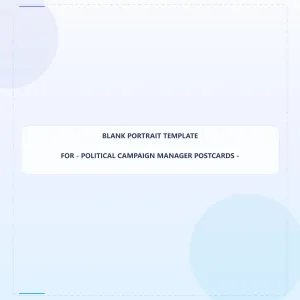 Political Campaign Manager Blank Front 8x8 Portrait