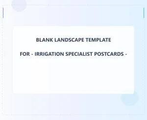 Irrigation Specialist Blank Front 9x11 Landscape