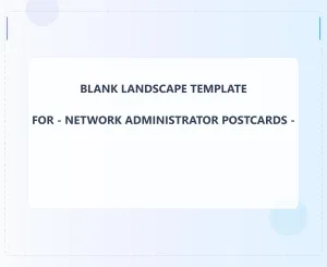 Network Administrator Blank Front 9x11 Landscape