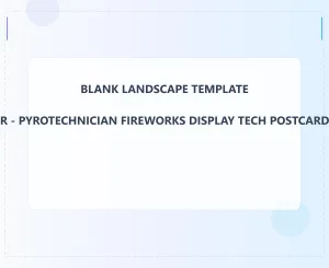 Pyrotechnician Fireworks Display Tech Blank Front 9x11 Landscape