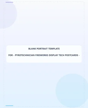 Pyrotechnician Fireworks Display Tech Blank Front 9x11 Portrait