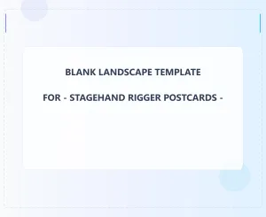 Stagehand Rigger Blank Front 9x11 Landscape