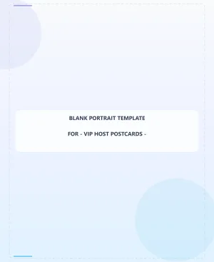 Vip Host Blank Front 9x11 Portrait