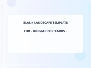 Blogger Blank Front 9x12 Landscape
