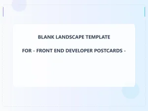 Front End Developer Blank Front 9x12 Landscape
