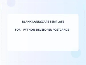 Python Developer Blank Front 9x12 Landscape