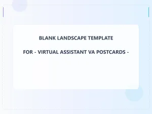 Virtual Assistant Va Blank Front 9x12 Landscape