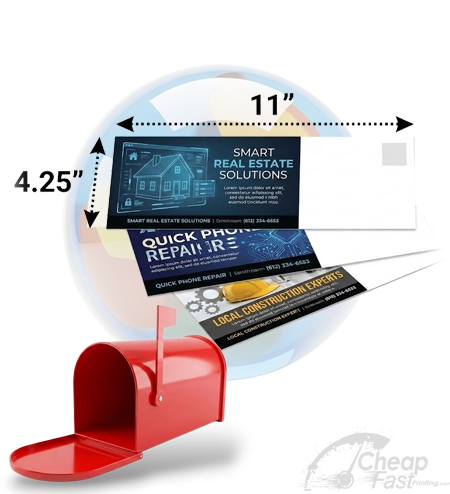 Bleed sheet for digital fast EDDM with the fast EDDM print cell marked