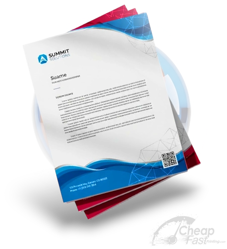 Bleed sheet for digital fast letterhead with the fast letterhead clock marked