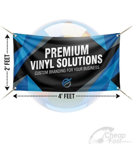CheapFAST vinyl banner edge where missing bleed would flash white