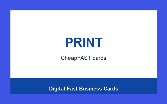 Digital Fast Business Cards Design Studio Bottom rule