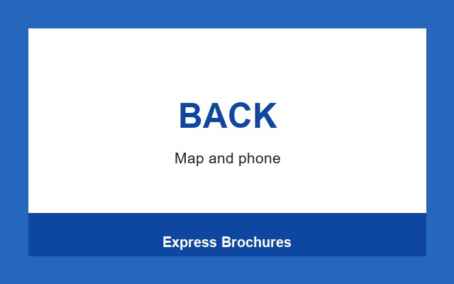 Express Brochures Design Studio Back panel