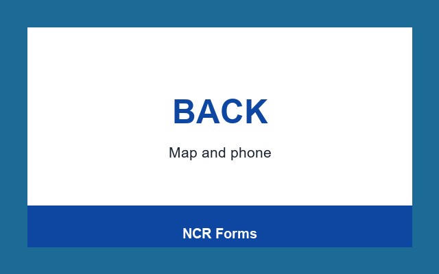 NCR Forms Design Studio Back panel