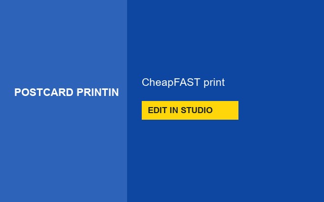 Postcard Printing Design Studio Sale shout