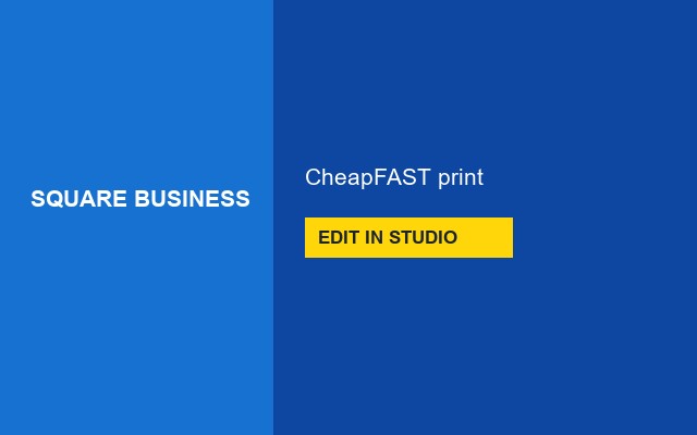 Square Business Cards Design Studio Name bar