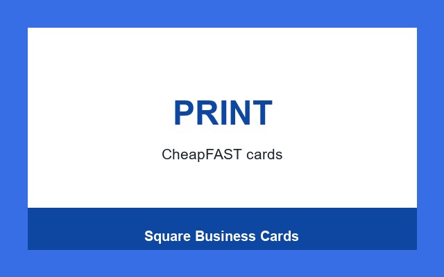 Square Business Cards Design Studio Bottom rule