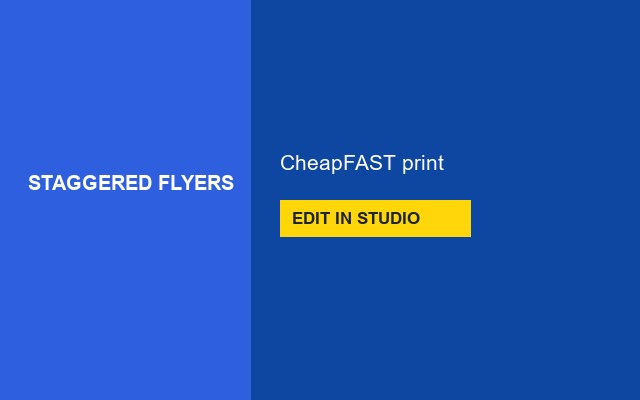 Staggered Flyers Design Studio Sale shout