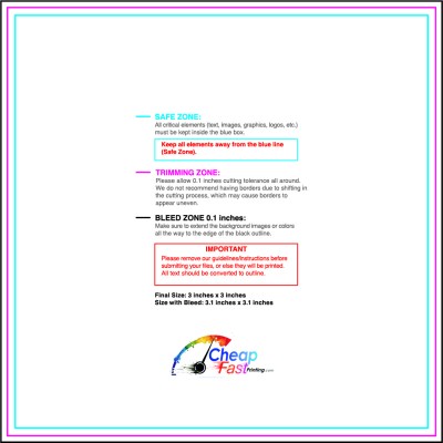 Specialty Shapes 3inx3in Square