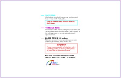 Color Copy 11inx17in H Download Template Guideline - Color Copies