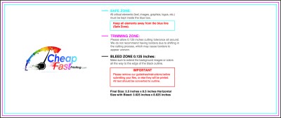 Color Copy 3.5inx8.5in H Download Template Guideline - Color Copies