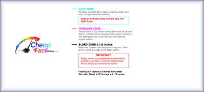 Color Copy 4inx9in H Download Template Guideline - Color Copies