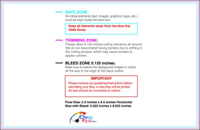 Color Copy 5.5inx8.5in H Download Template Guideline - Color Copies