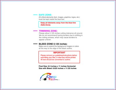Color Copy 8.5inx11in H Download Template Guideline - Color Copies