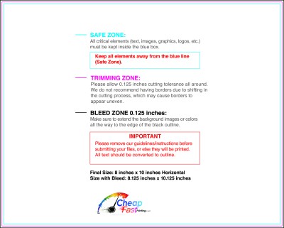 Color Copy 8inx10in H Download Template Guideline - Color Copies