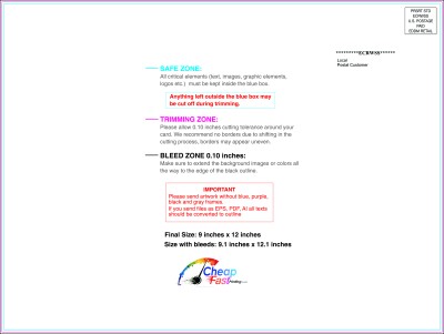 Eddm Eligible Postcard 9inx12in H Back Eddm Side