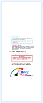 Flyer 3.5inx8.5in V Download Template Guideline - Flyers