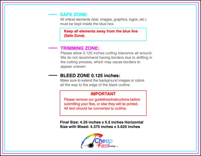 Flyer 4.25inx5.5in H Download Template Guideline - Flyers