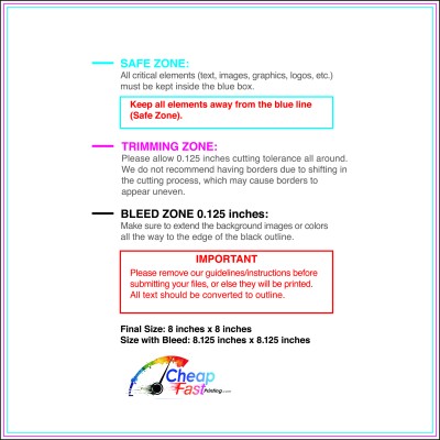 Flyer 8inx8in Download Template Guideline - Flyers