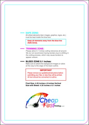 Postcard 4.25inx6in V Round