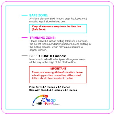 Postcard 4.5inx4.5in Round