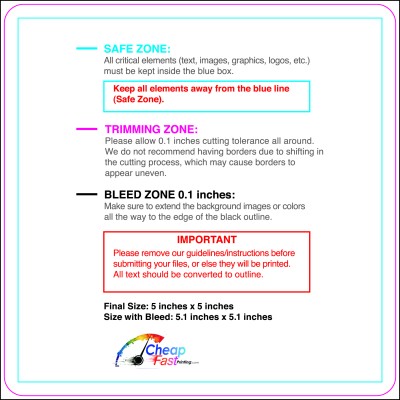 Postcard 5inx5in Round