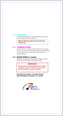 Postcard 6.5inx12in V Round