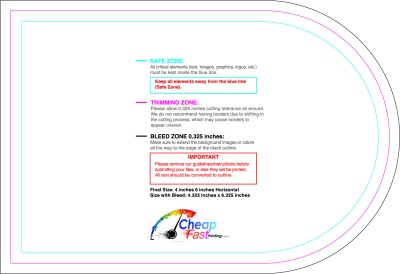 Sticker 4inx6in H Half Circle Front