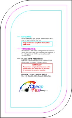 Sticker 2inx3.5in V Leaf Back