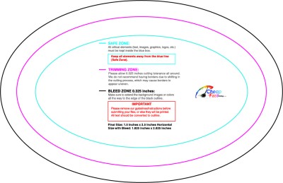 Sticker 1.5inx2.5in H Oval