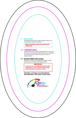 Sticker 1.5inx2.5in V Oval