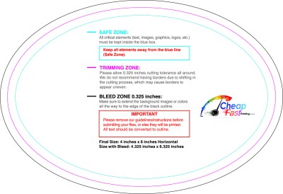 Sticker 4inx6in H Oval