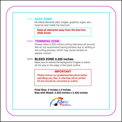 Sticker 3in Square Round