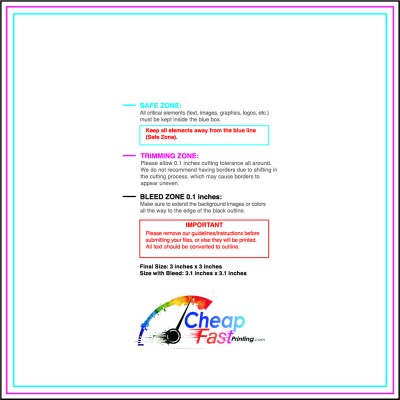 Sticker 3inx3in Square