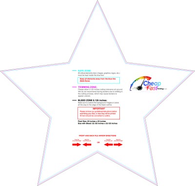 Yardsign Star 22inx23in