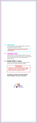 Bookmark 2.5inx8.5in V guideline preview