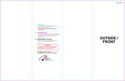Brochure 11inx17in Accordion Outside guideline preview
