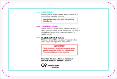 Businesscard 2inx3in H Round guideline preview