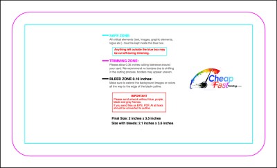 Template 2x3.5 Vertical Round guideline preview