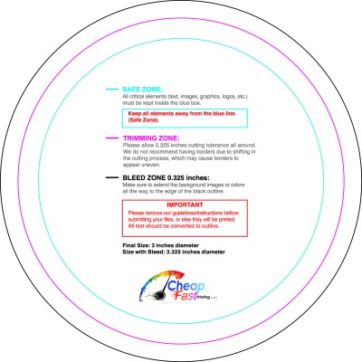 Template 3in Circle guideline preview